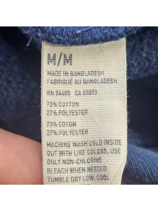 American Eagle Sweatshirt Mens M Blue Pullover Hoodie Logo Athletic Fit Casual - Picture 6 of 12